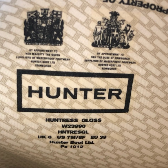 Hunter rain boots US 7M/8F EU 39 UK 6 - Picture 3 of 4